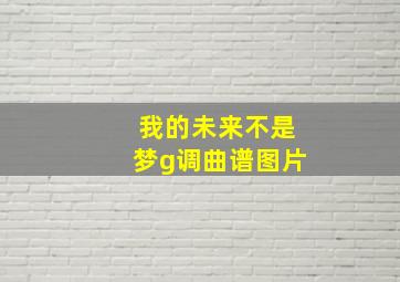 我的未来不是梦g调曲谱图片