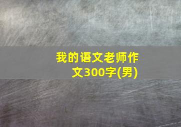 我的语文老师作文300字(男)