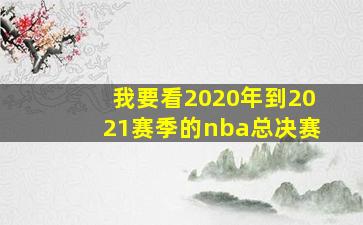 我要看2020年到2021赛季的nba总决赛