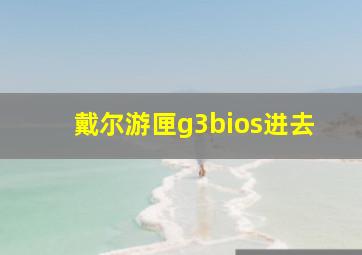 戴尔游匣g3bios进去