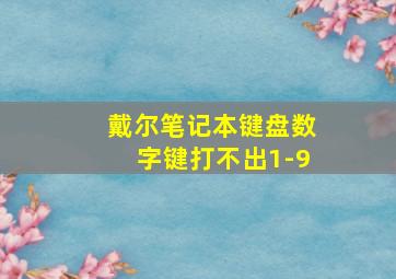 戴尔笔记本键盘数字键打不出1-9