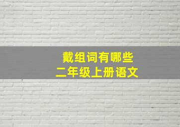 戴组词有哪些二年级上册语文