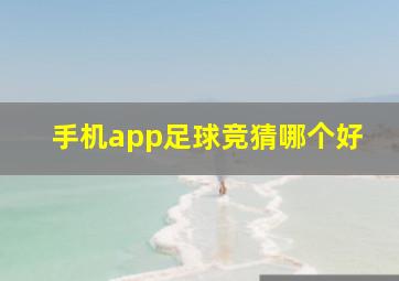 手机app足球竞猜哪个好