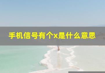 手机信号有个x是什么意思