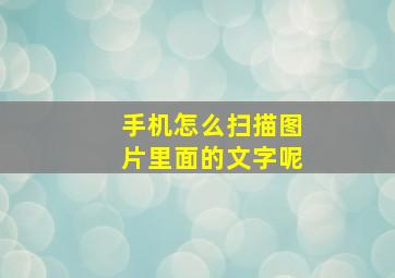 手机怎么扫描图片里面的文字呢