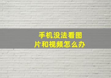 手机没法看图片和视频怎么办