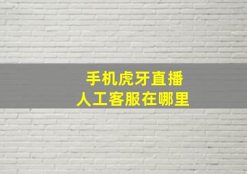 手机虎牙直播人工客服在哪里