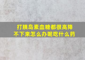 打胰岛素血糖都很高降不下来怎么办呢吃什么药