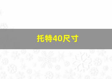 托特40尺寸