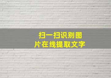 扫一扫识别图片在线提取文字