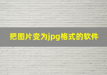 把图片变为jpg格式的软件