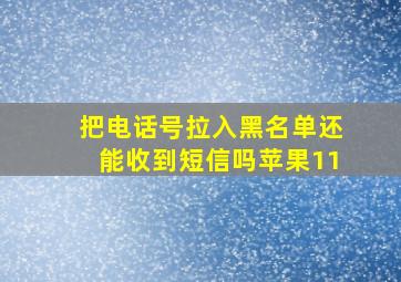 把电话号拉入黑名单还能收到短信吗苹果11