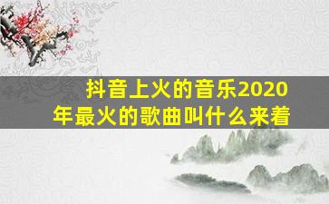 抖音上火的音乐2020年最火的歌曲叫什么来着