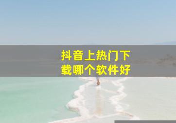 抖音上热门下载哪个软件好