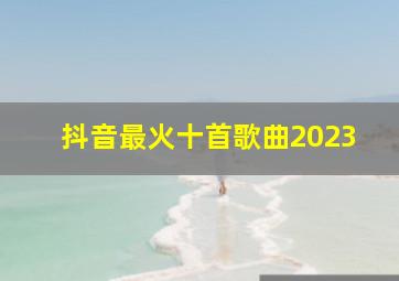 抖音最火十首歌曲2023