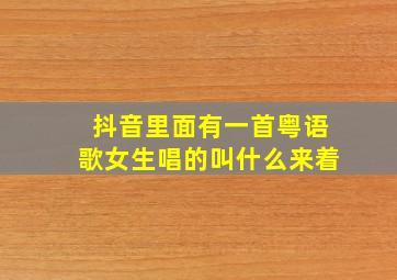 抖音里面有一首粤语歌女生唱的叫什么来着