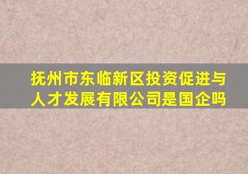 抚州市东临新区投资促进与人才发展有限公司是国企吗