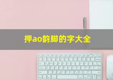 押ao韵脚的字大全