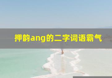 押韵ang的二字词语霸气