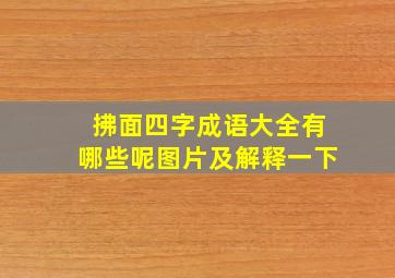 拂面四字成语大全有哪些呢图片及解释一下