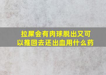 拉屎会有肉球脱出又可以推回去还出血用什么药