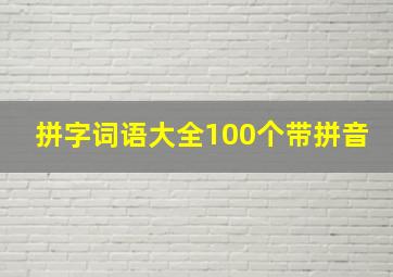 拼字词语大全100个带拼音