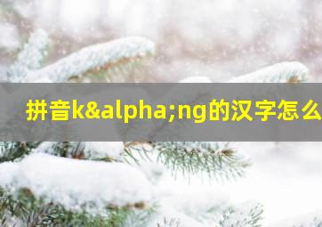 拼音kαng的汉字怎么写