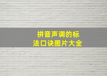 拼音声调的标法口诀图片大全