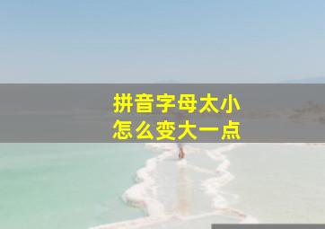 拼音字母太小怎么变大一点