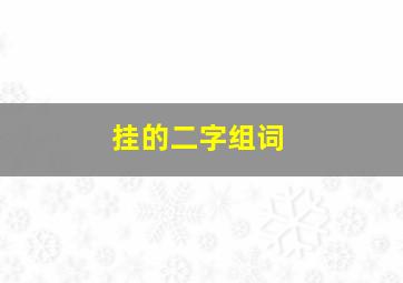 挂的二字组词