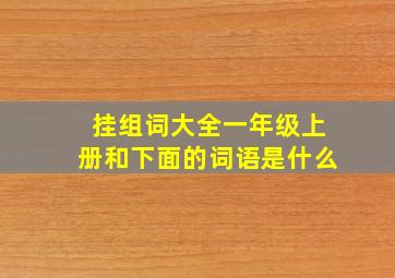 挂组词大全一年级上册和下面的词语是什么