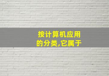 按计算机应用的分类,它属于