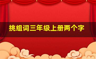 挑组词三年级上册两个字