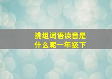 挑组词语读音是什么呢一年级下