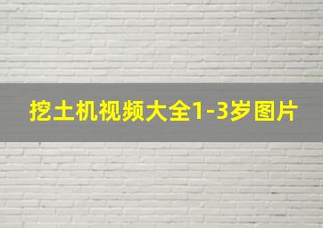 挖土机视频大全1-3岁图片