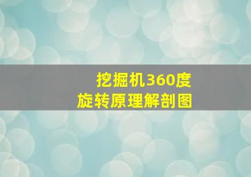 挖掘机360度旋转原理解剖图