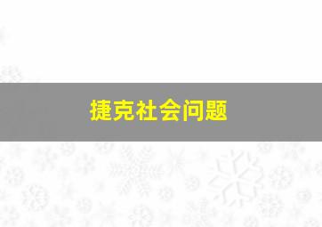 捷克社会问题