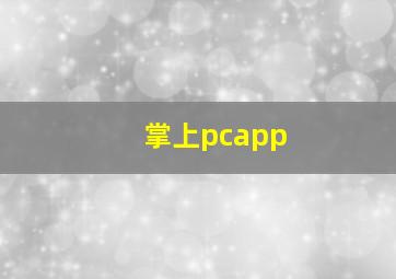 掌上pcapp