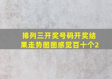 排列三开奖号码开奖结果走势图图感觉百十个2