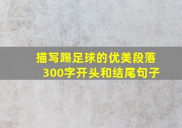 描写踢足球的优美段落300字开头和结尾句子