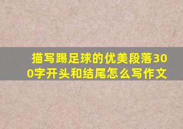 描写踢足球的优美段落300字开头和结尾怎么写作文