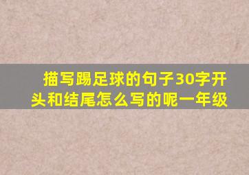 描写踢足球的句子30字开头和结尾怎么写的呢一年级