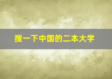 搜一下中国的二本大学