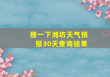 搜一下潍坊天气预报30天查询结果