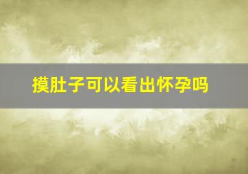 摸肚子可以看出怀孕吗