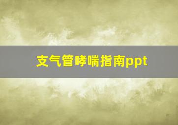 支气管哮喘指南ppt