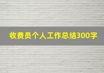 收费员个人工作总结300字