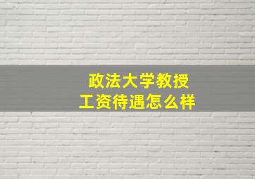 政法大学教授工资待遇怎么样