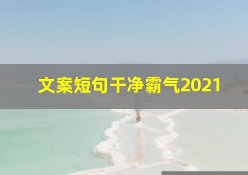 文案短句干净霸气2021