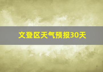 文登区天气预报30天